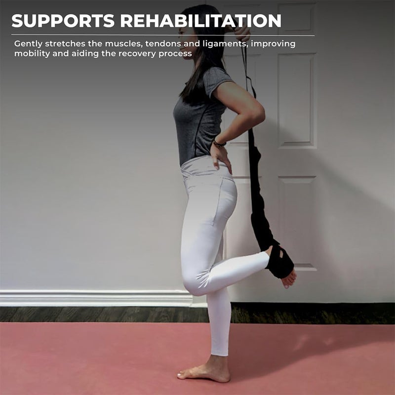 YAGHZU Foot and Calf Stretcher - Stretching Strap for Plantar Fasciitis, Achilles Tendonitis, Heel Spurs, Foot Drop, & Hamstring, Versatile Stretch Strap Used as Leg stretcher, Hamstring Stretcher and Foot Stretcher - Image 4